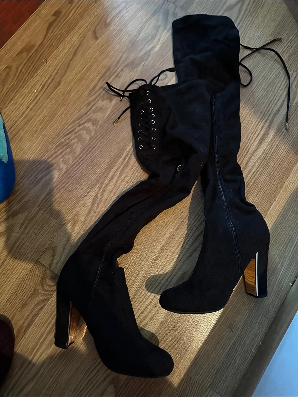Black Over-the-Knee Women's High Heel Boots